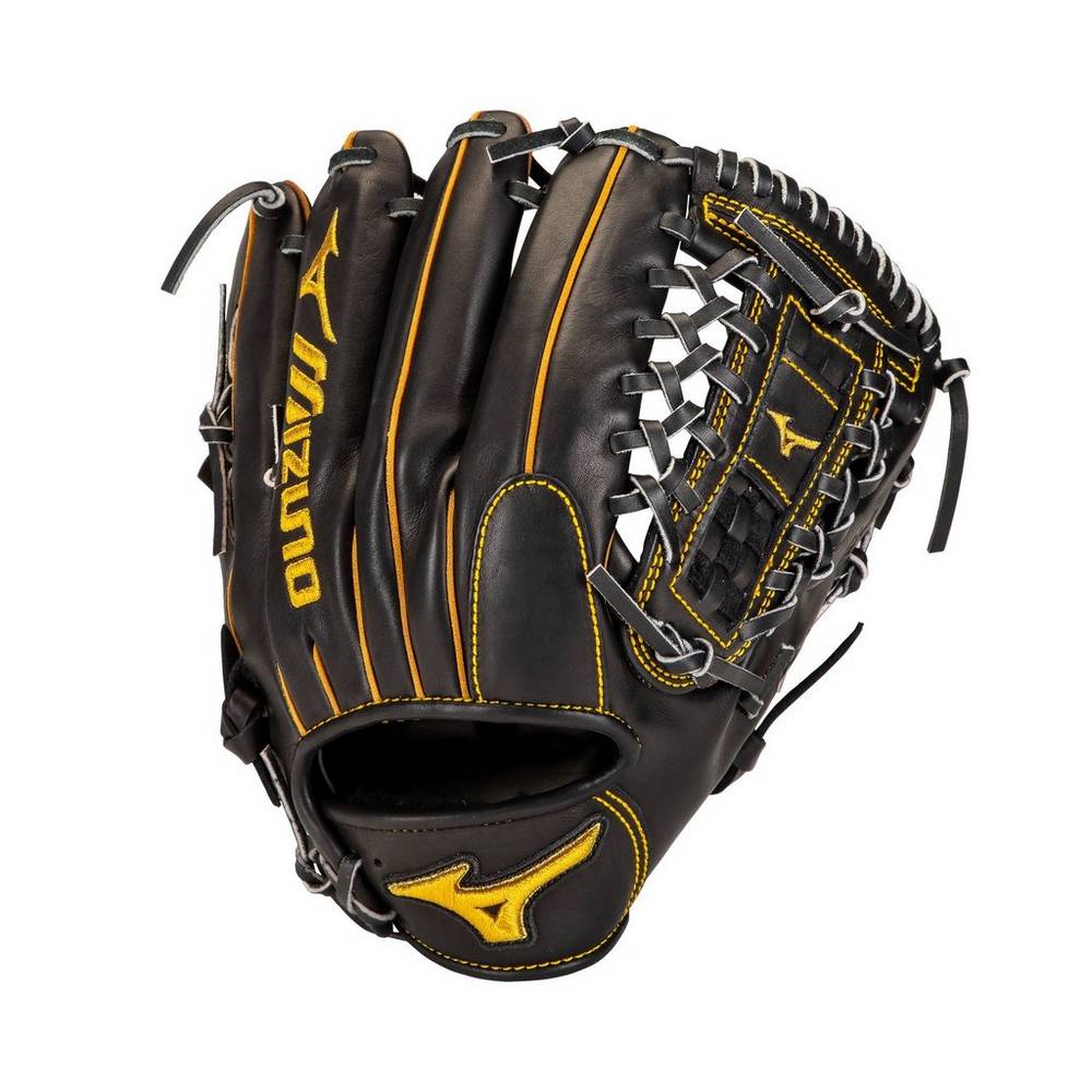 Mizuno Men's Pro Pitcher’s Baseball Gloves 12" - Deep Pocket Black (312840-QGC)